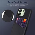 For Xiaomi Redmi Note 13 4G Phone Case PU Leather+PC Cover with Card Holder Slot
