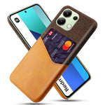 For Xiaomi Redmi Note 13 4G Phone Case PU Leather+PC Cover with Card Holder Slot