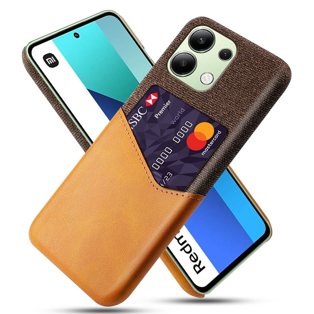 For Xiaomi Redmi Note 13 4G Phone Case PU Leather+PC Cover with Card Holder Slot