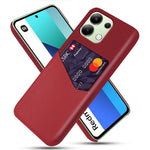 For Xiaomi Redmi Note 13 4G Phone Case PU Leather+PC Cover with Card Holder Slot