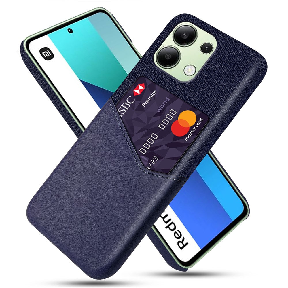For Xiaomi Redmi Note 13 4G Phone Case PU Leather+PC Cover with Card Holder Slot