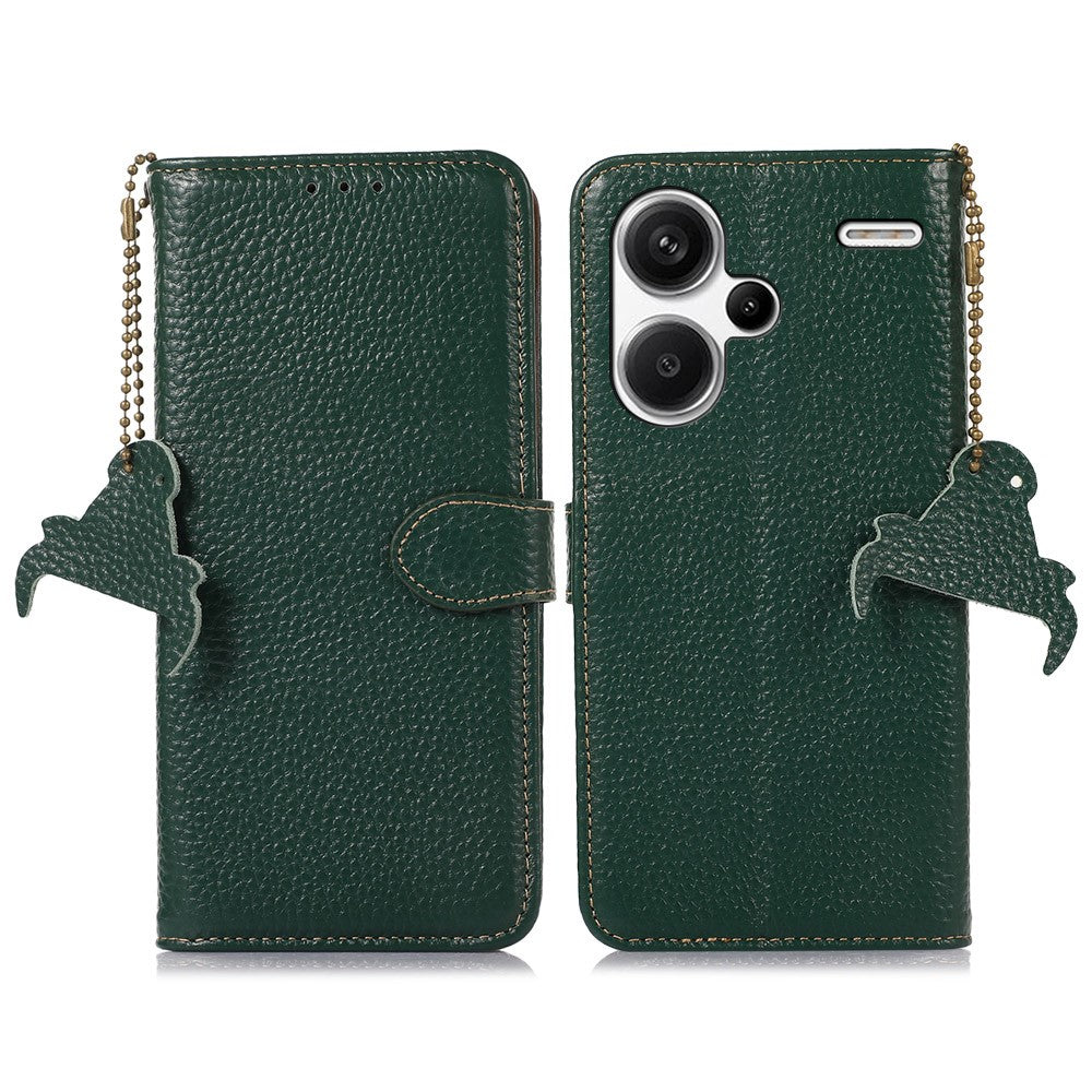 For Xiaomi Redmi Note 13 Pro+ 5G Phone Case Wallet Cover Litchi Texture RFID Blocking