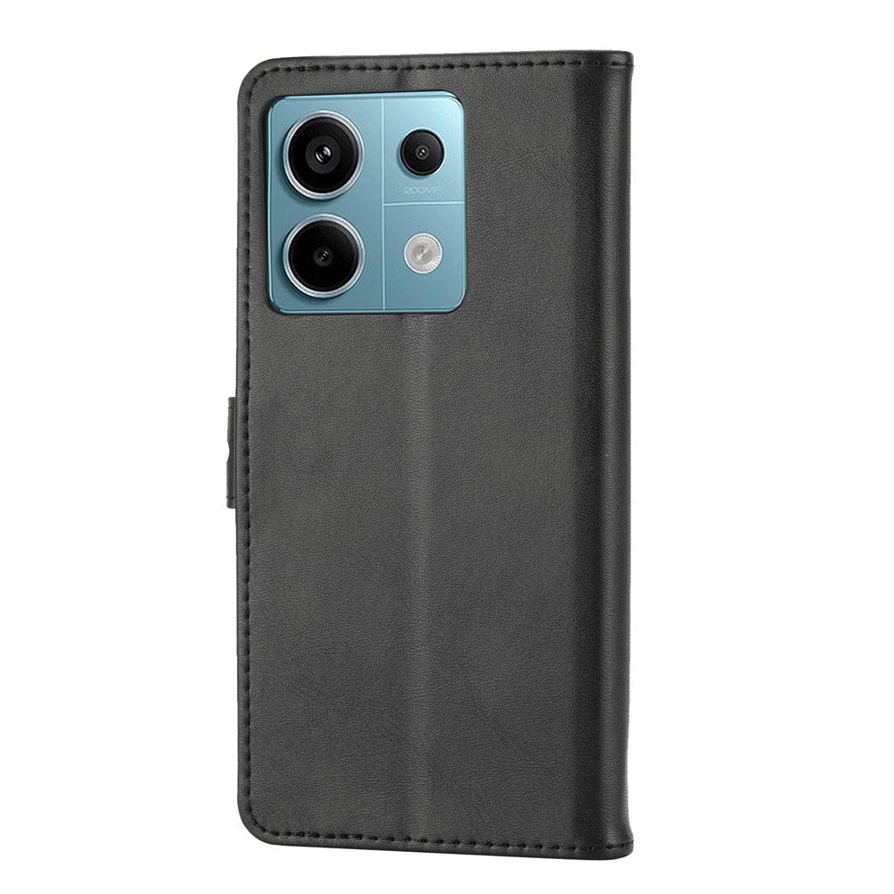 For Xiaomi Redmi Note 13 Pro 5G / Poco X6 5G Leather Case Happy Cat Pattern Folding Stand Phone Cover