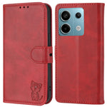 For Xiaomi Redmi Note 13 Pro 5G / Poco X6 5G Leather Case Happy Cat Pattern Folding Stand Phone Cover