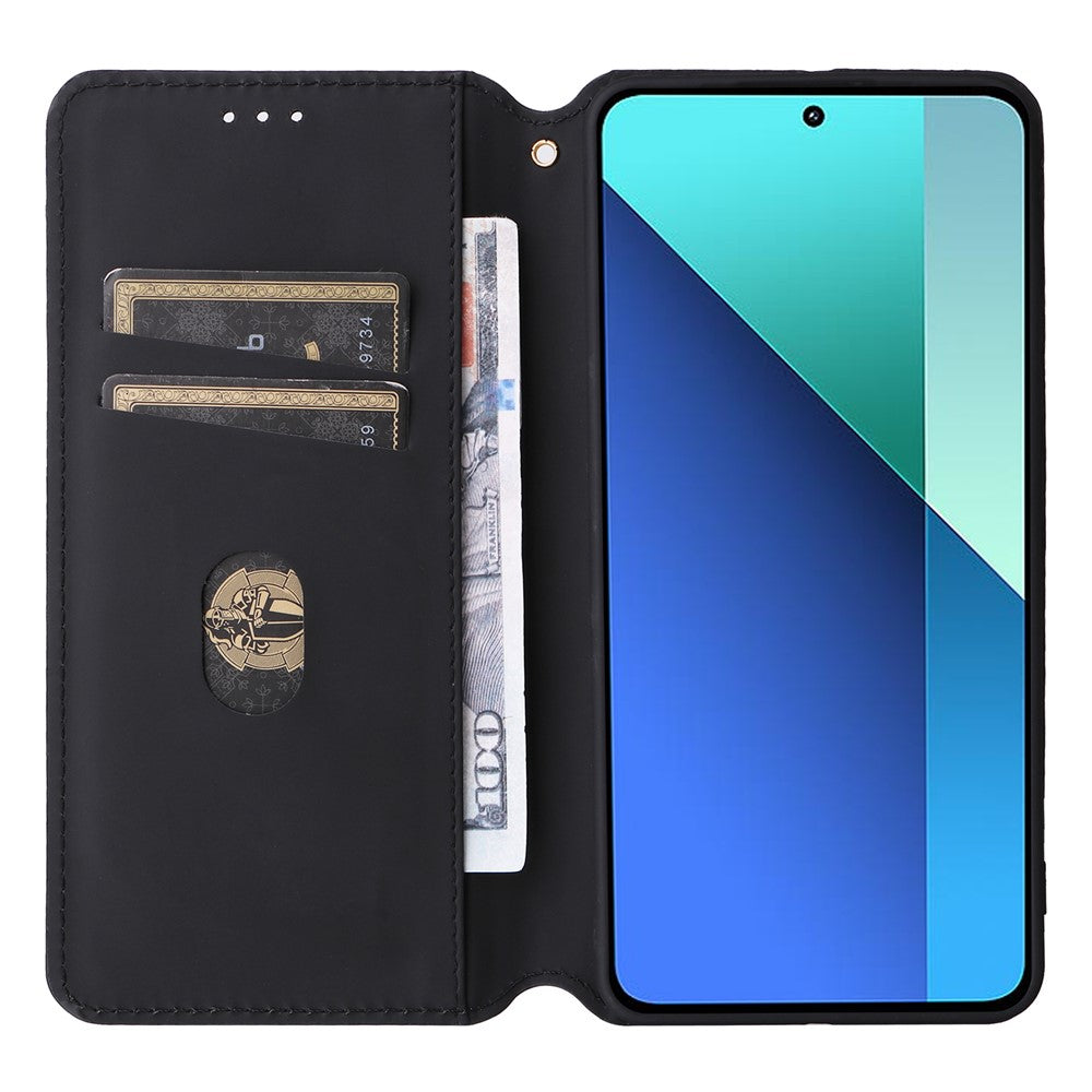For Xiaomi Redmi Note 13 4G Wallet Case Stand Full Protection Leather Rhombus Phone Cover