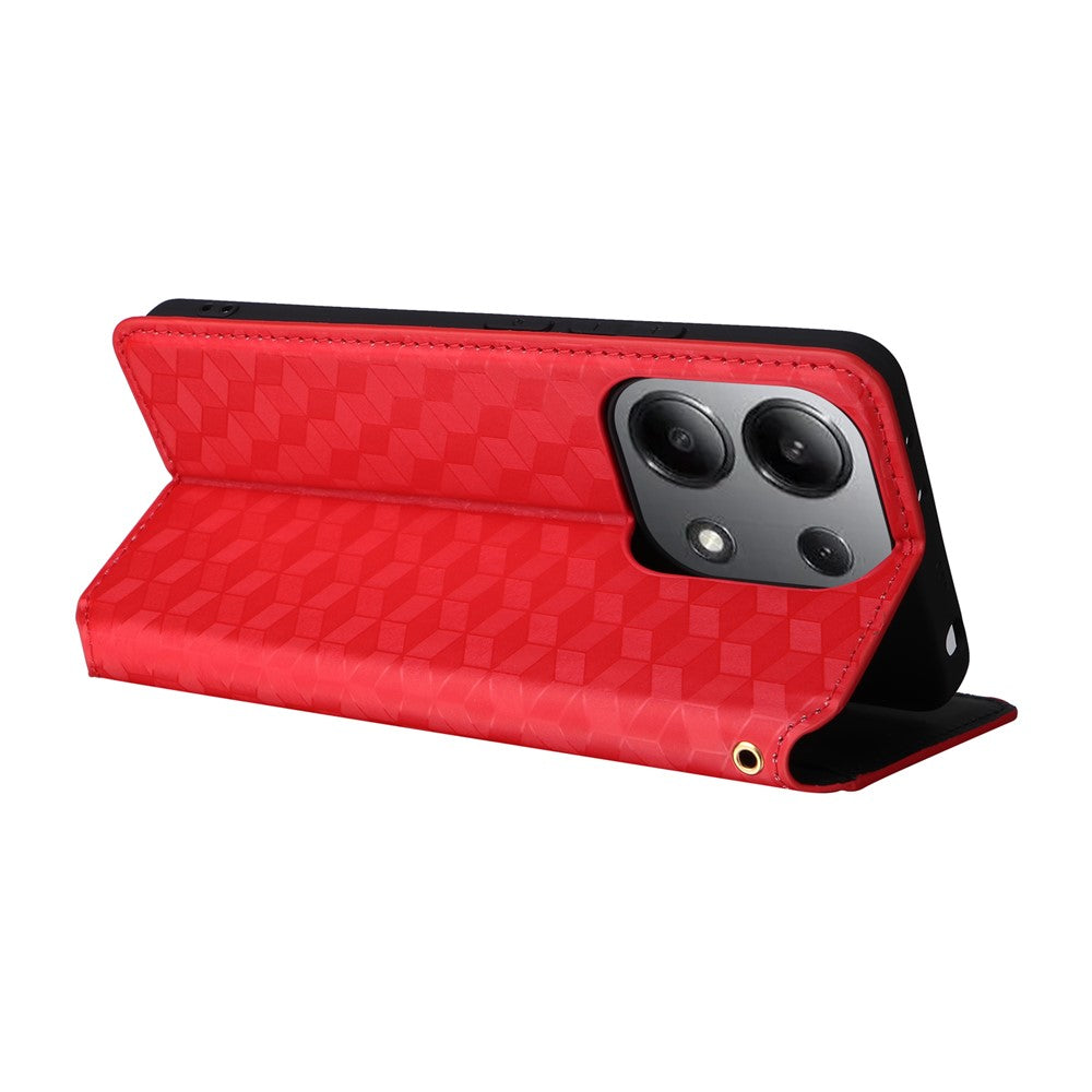 For Xiaomi Redmi Note 13 4G Wallet Case Stand Full Protection Leather Rhombus Phone Cover