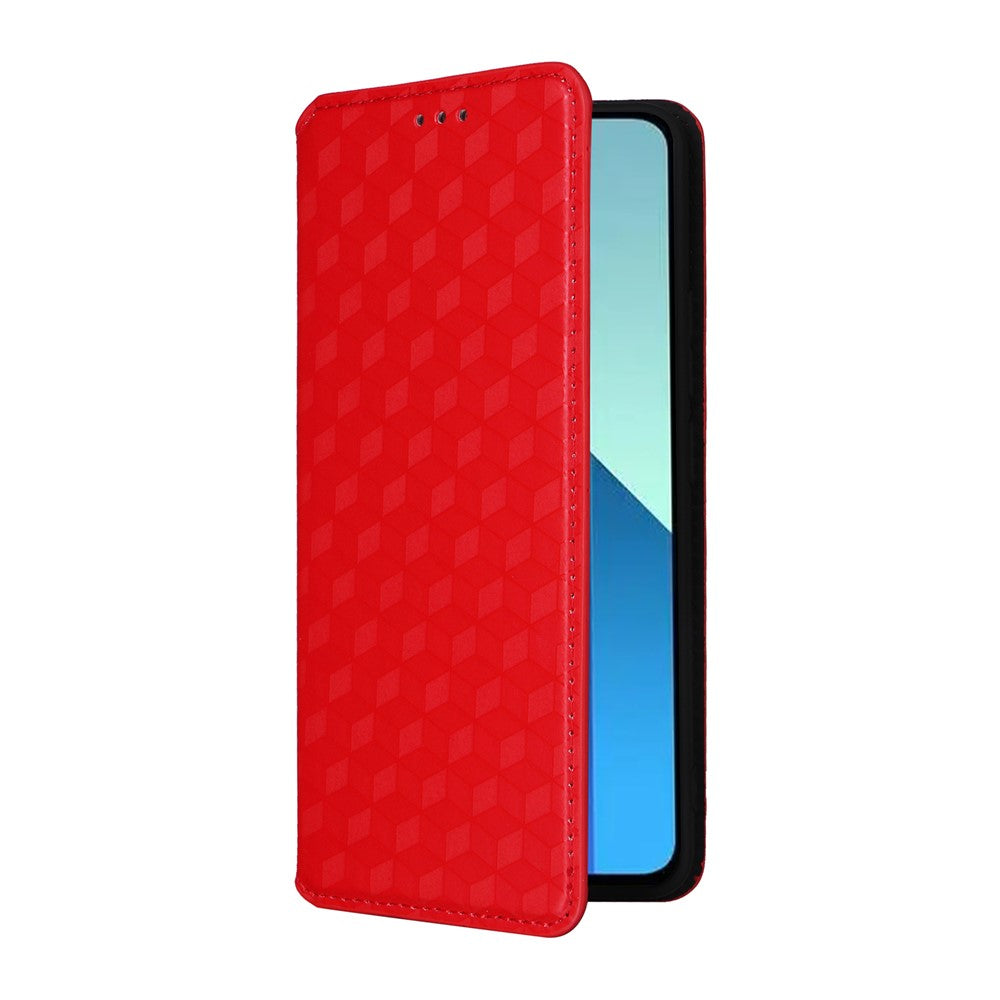 For Xiaomi Redmi Note 13 4G Wallet Case Stand Full Protection Leather Rhombus Phone Cover