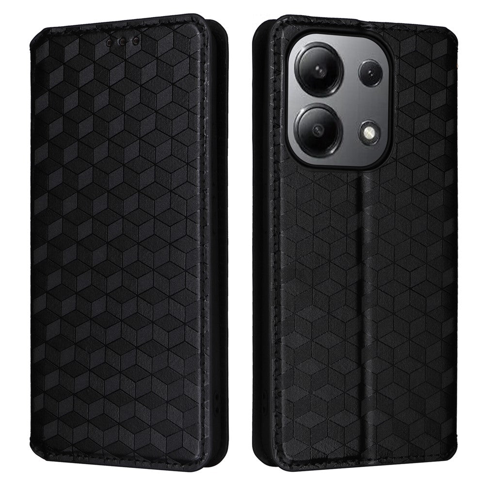 For Xiaomi Redmi Note 13 4G Wallet Case Stand Full Protection Leather Rhombus Phone Cover