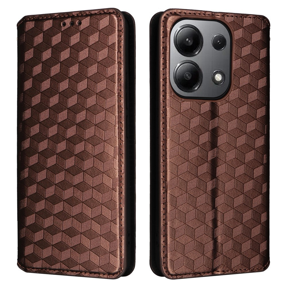 For Xiaomi Redmi Note 13 4G Wallet Case Stand Full Protection Leather Rhombus Phone Cover