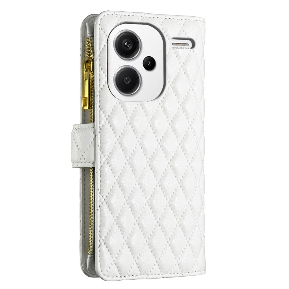 BINFEN COLOR BF Style-15 For Xiaomi Redmi Note 13 Pro+ 5G Case Zipper Magnetic Folio Phone Cover