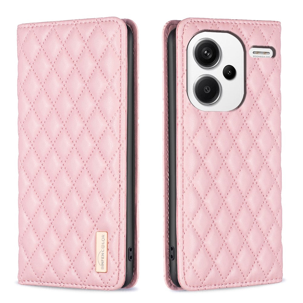 BINFEN COLOR BF Style-16 For Xiaomi Redmi Note 13 Pro+ 5G Case Card Slots Magnetic Closure Phone Cover