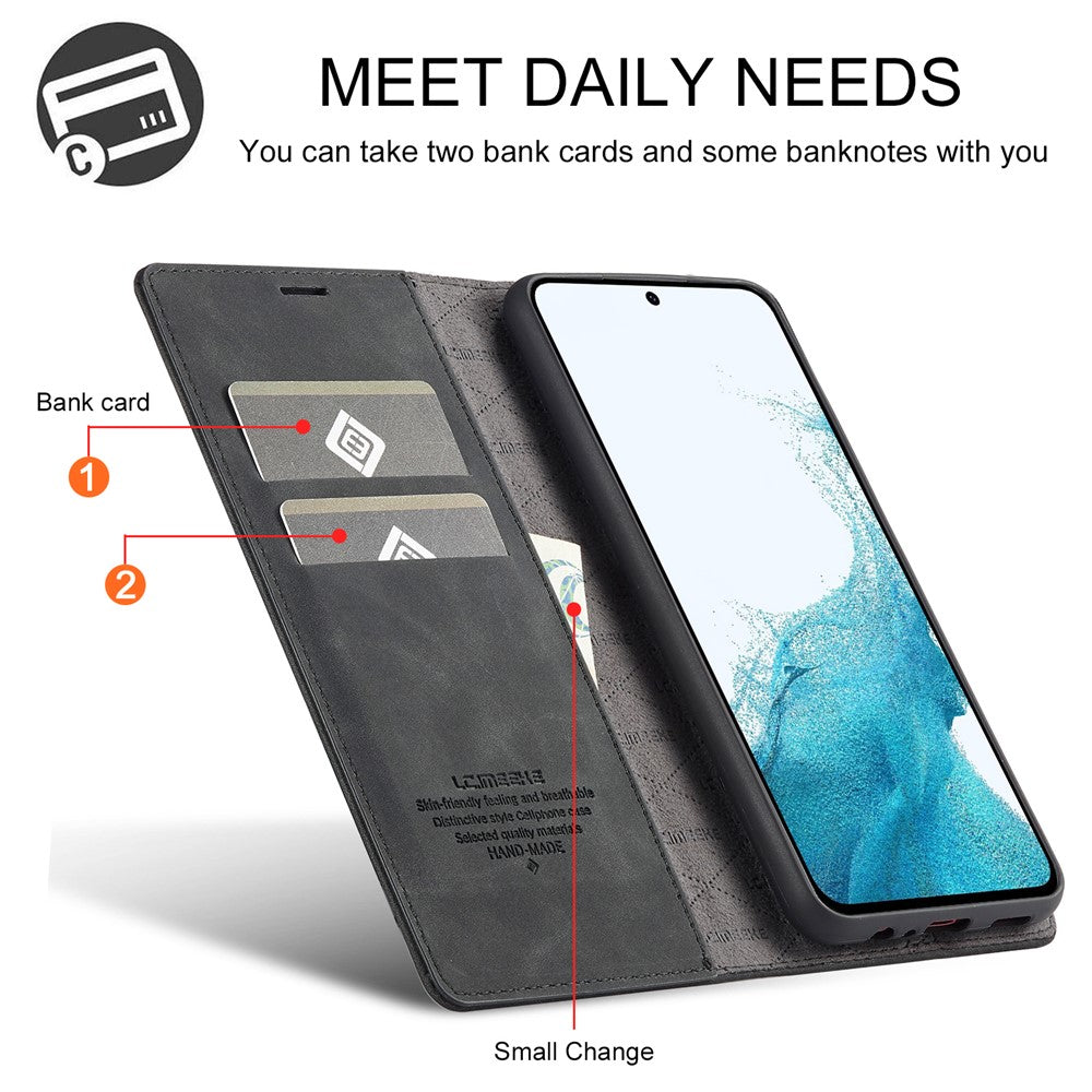 LC.IMEEKE For Samsung Galaxy A35 5G Microfiber Leather Case Phone Cover Magnetic Closing