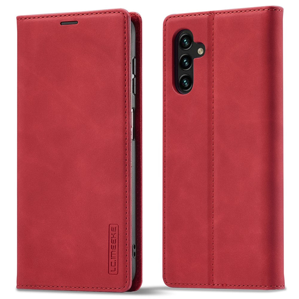 LC.IMEEKE For Samsung Galaxy A35 5G Microfiber Leather Case Phone Cover Magnetic Closing