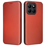 For Honor X8b 4G Stand Phone Case Carbon Fiber Texture Leather Cover