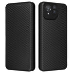 For Asus ROG Phone 8 5G / Phone 8 Pro 5G Phone Case Carbon Fiber Texture Stand Card Holder