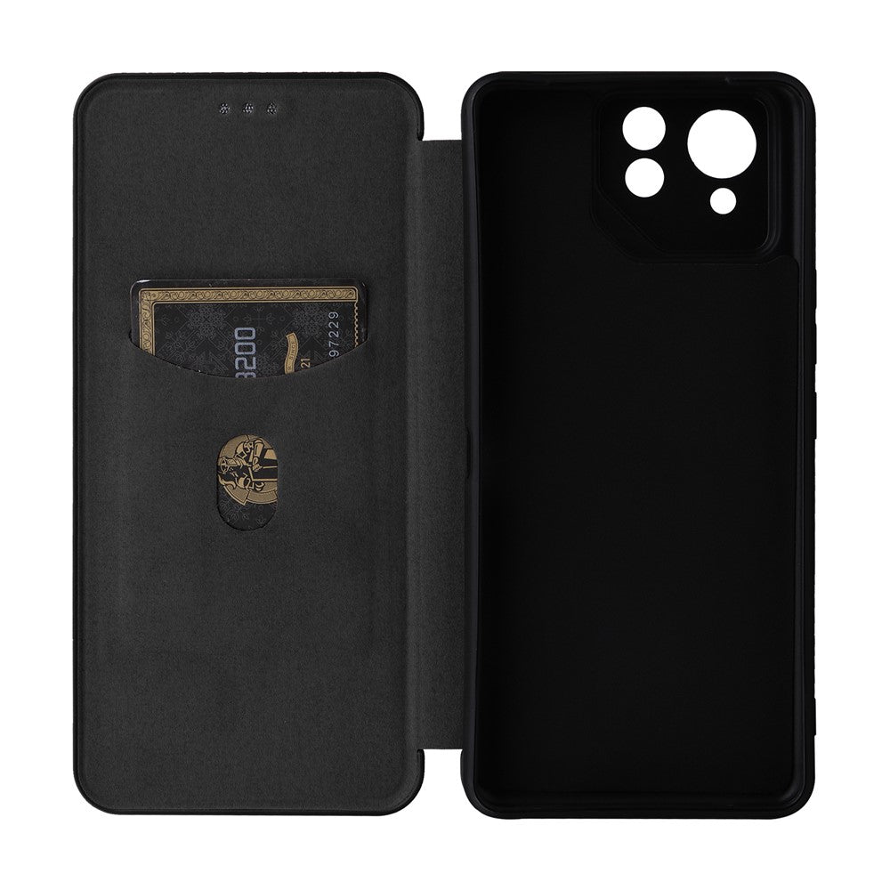 For Asus ROG Phone 8 Pro 5G / 8 5G Leather Case with Card Slot Carbon Fiber Texture