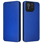 For Asus ROG Phone 8 Pro 5G / 8 5G Leather Case with Card Slot Carbon Fiber Texture