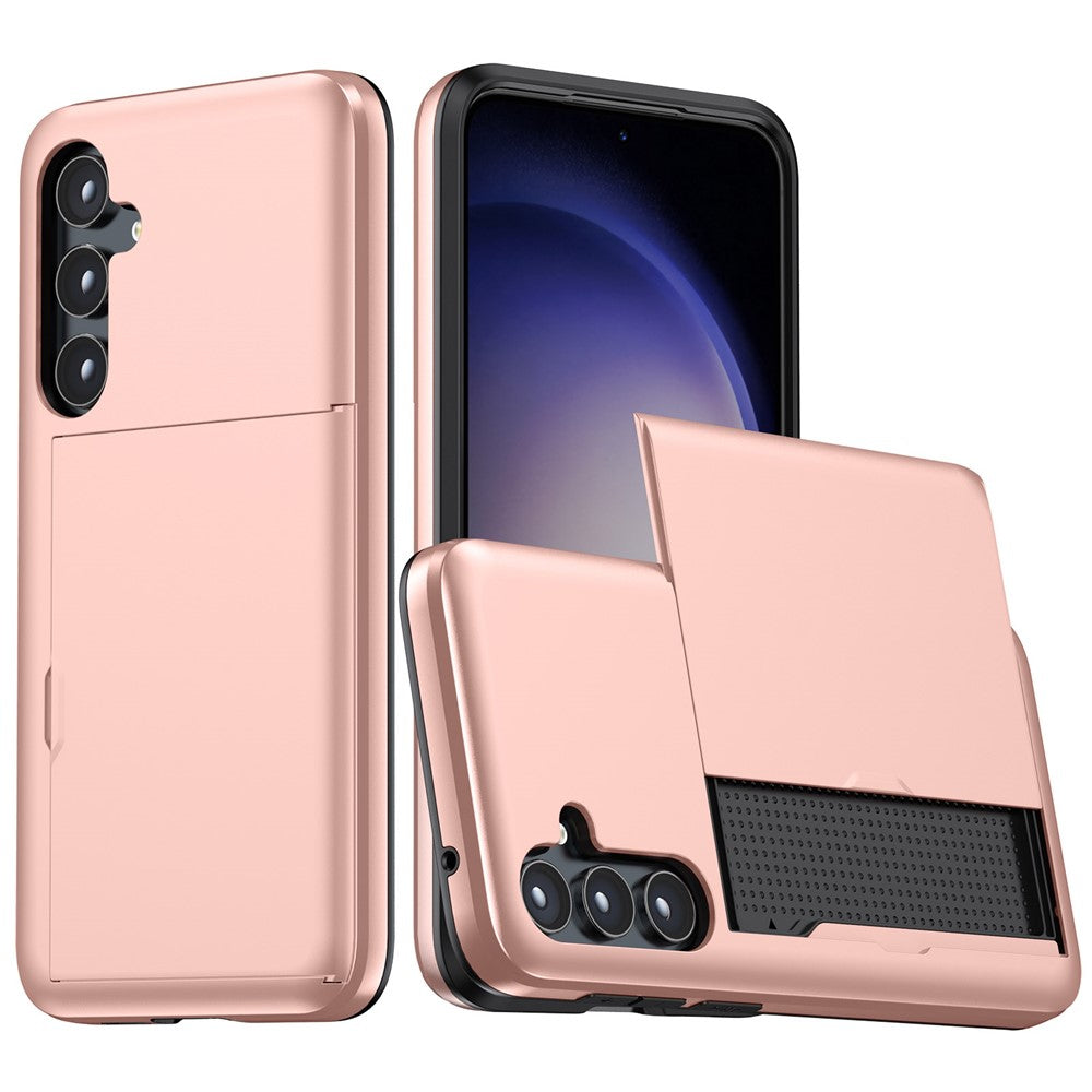 For Samsung Galaxy A55 5G Phone Case TPU + PC Cover with Slide Card Holder