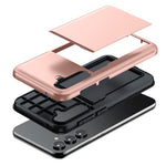 For Samsung Galaxy A55 5G Phone Case TPU + PC Cover with Slide Card Holder