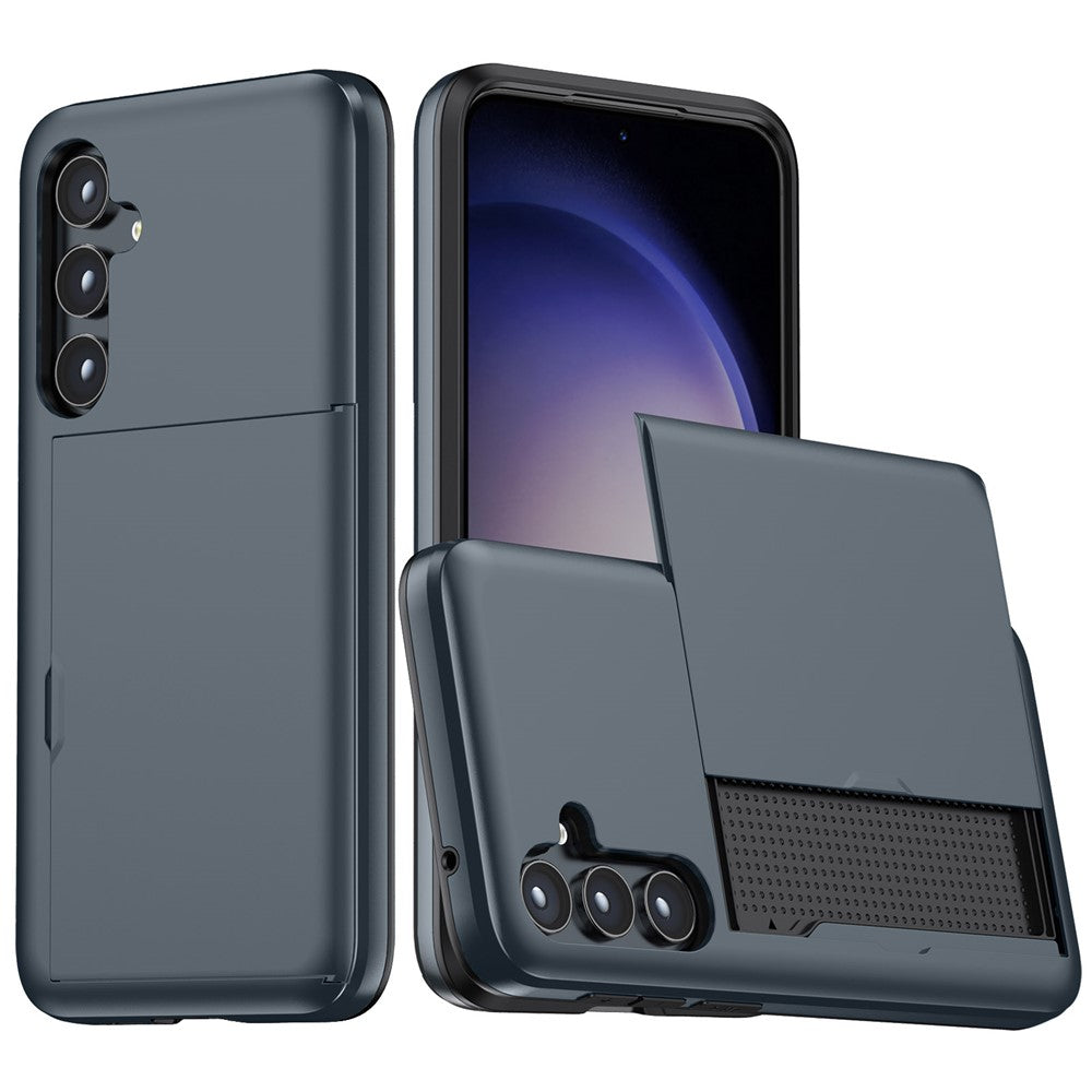 For Samsung Galaxy A55 5G Phone Case TPU + PC Cover with Slide Card Holder