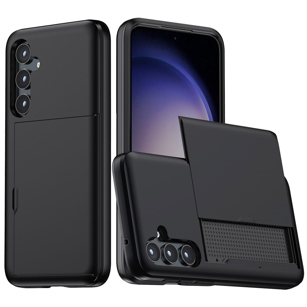 For Samsung Galaxy A55 5G Phone Case TPU + PC Cover with Slide Card Holder