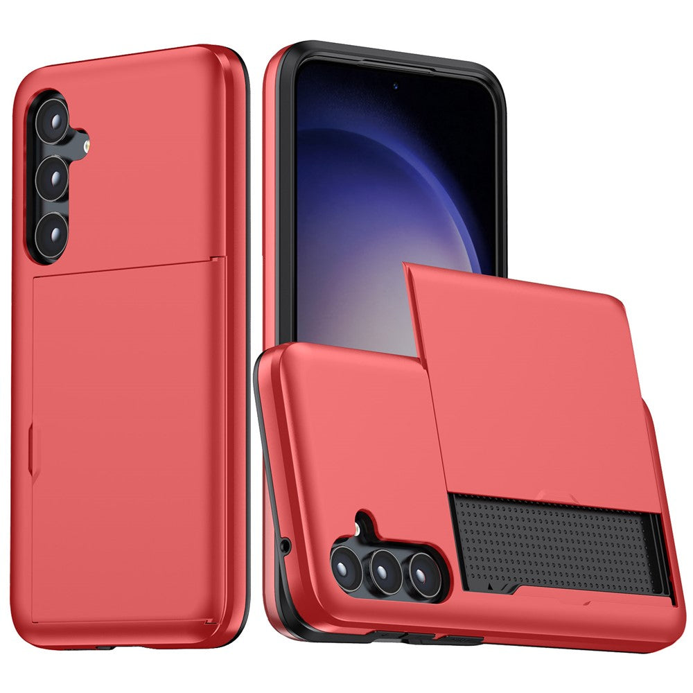 For Samsung Galaxy A55 5G Phone Case TPU + PC Cover with Slide Card Holder