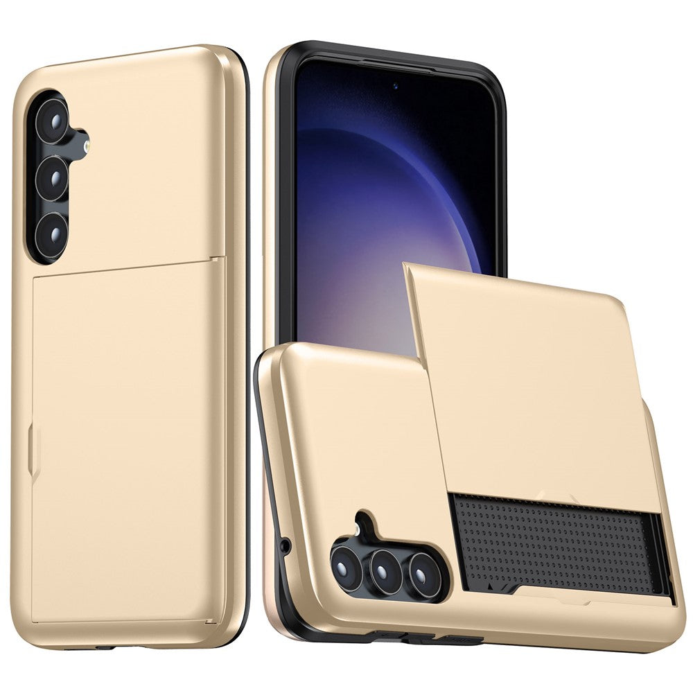 For Samsung Galaxy A55 5G Phone Case TPU + PC Cover with Slide Card Holder