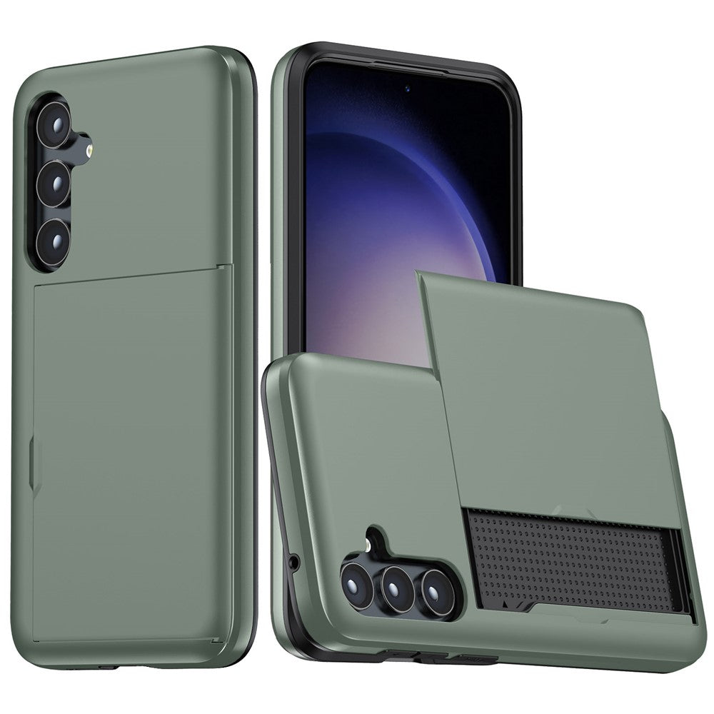For Samsung Galaxy A55 5G Phone Case TPU + PC Cover with Slide Card Holder