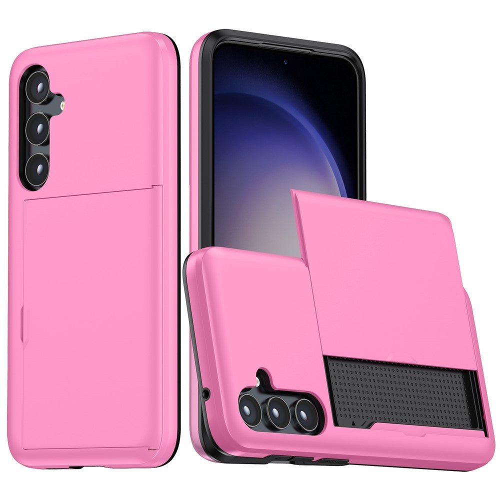 For Samsung Galaxy A55 5G Phone Case TPU + PC Cover with Slide Card Holder