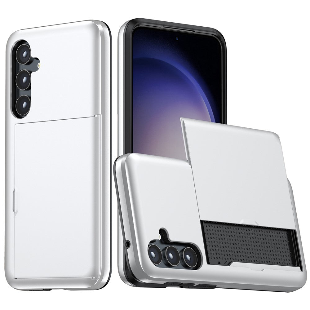 For Samsung Galaxy A55 5G Phone Case TPU + PC Cover with Slide Card Holder
