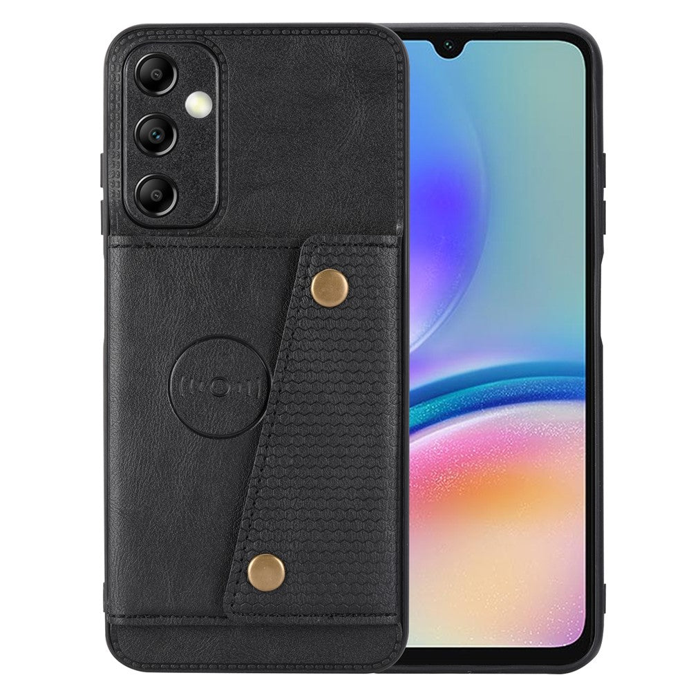 Til Samsung Galaxy A15 5G Cover Anti-drop Læderbelagt TPU-kortholder Telefoncover