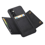 Til Samsung Galaxy A15 5G Cover Anti-drop Læderbelagt TPU-kortholder Telefoncover