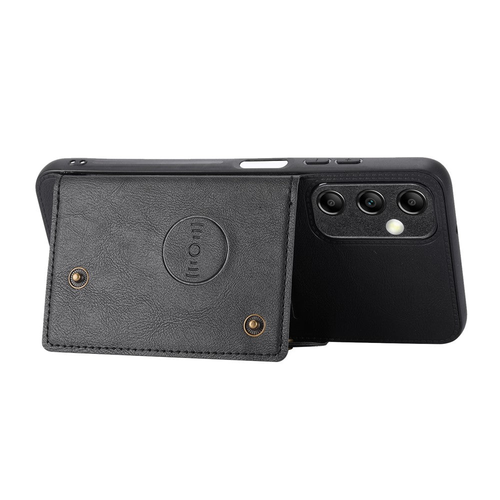 Til Samsung Galaxy A15 5G Cover Anti-drop Læderbelagt TPU-kortholder Telefoncover