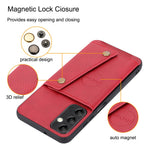 Til Samsung Galaxy A15 5G Cover Anti-drop Læderbelagt TPU-kortholder Telefoncover