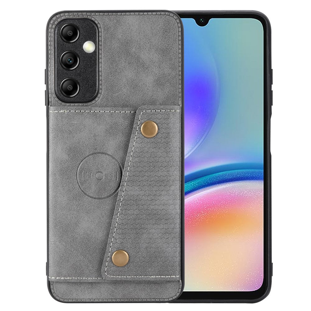 Til Samsung Galaxy A15 5G Cover Anti-drop Læderbelagt TPU-kortholder Telefoncover