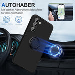 For Samsung Galaxy S24 Case with Hand Strap Liquid Silicone Kickstand Phone Cover