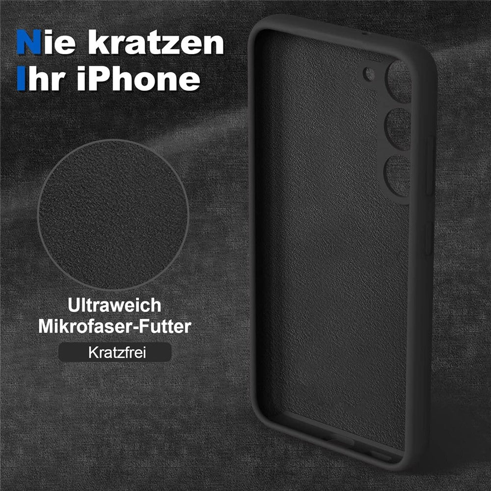 For Samsung Galaxy S24 Case with Hand Strap Liquid Silicone Kickstand Phone Cover