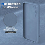For Samsung Galaxy S24+ Liquid Silicone Case Ring Kickstand Phone Cover