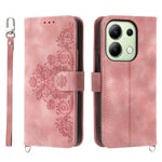 Läderfodral för Xiaomi Redmi Note 13 4G med blommönster och flera kortplatser