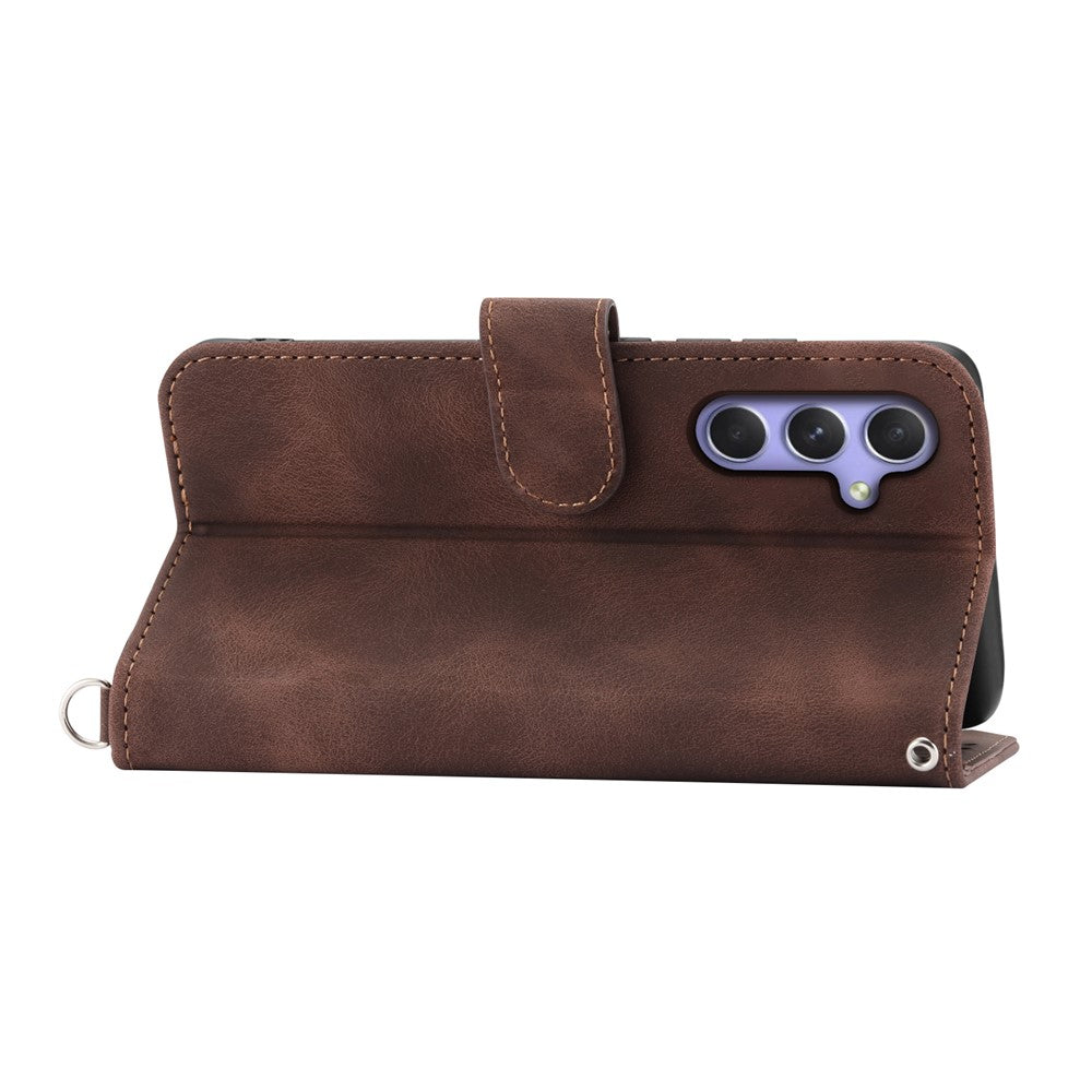 Til Samsung Galaxy A55 5G Cover Crossbody Læder Etui med Kortlommer Pung