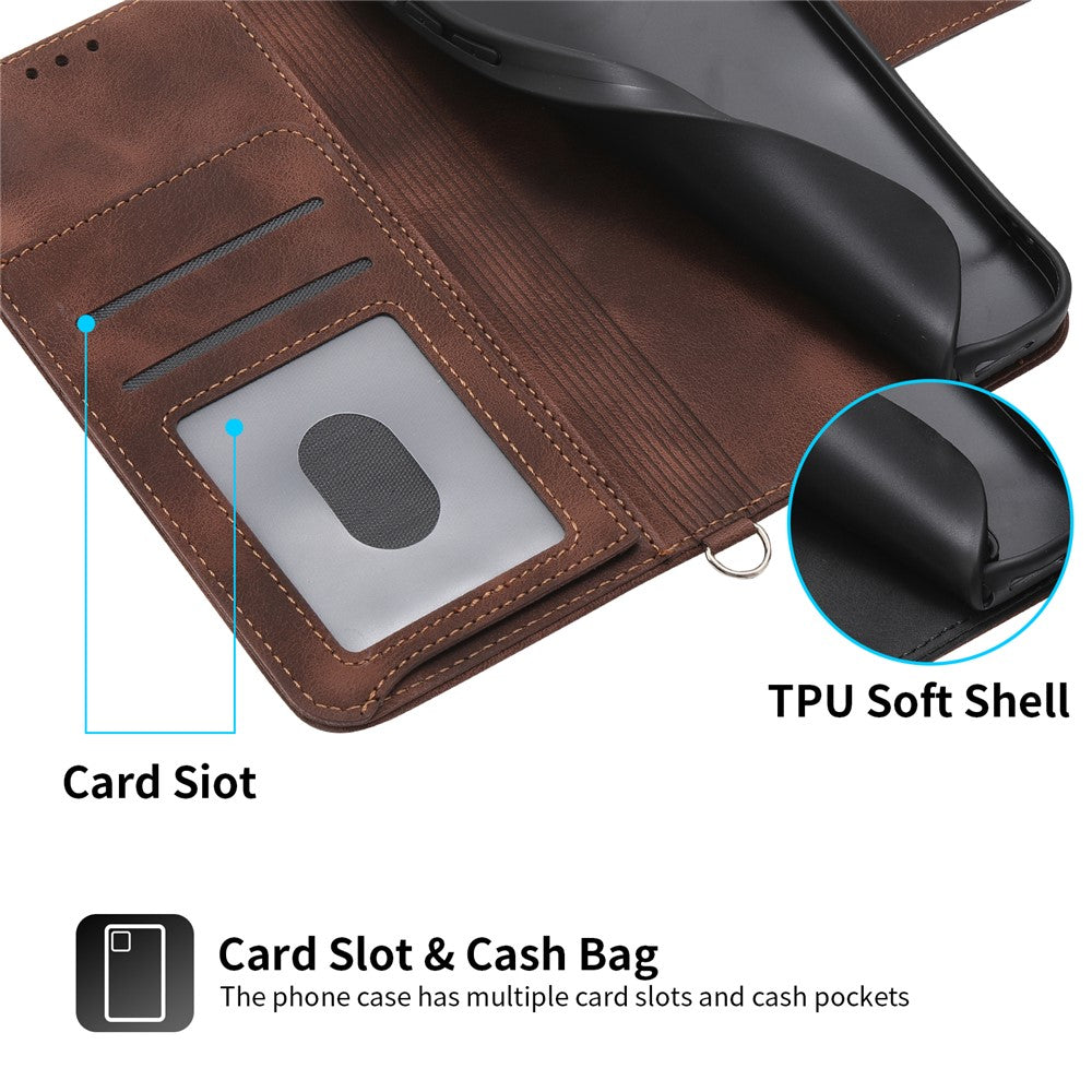 Til Samsung Galaxy A55 5G Cover Crossbody Læder Etui med Kortlommer Pung