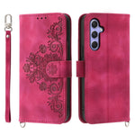 Til Samsung Galaxy A55 5G Cover Crossbody Læder Etui med Kortlommer Pung