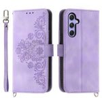 Til Samsung Galaxy A55 5G Cover Crossbody Læder Etui med Kortlommer Pung