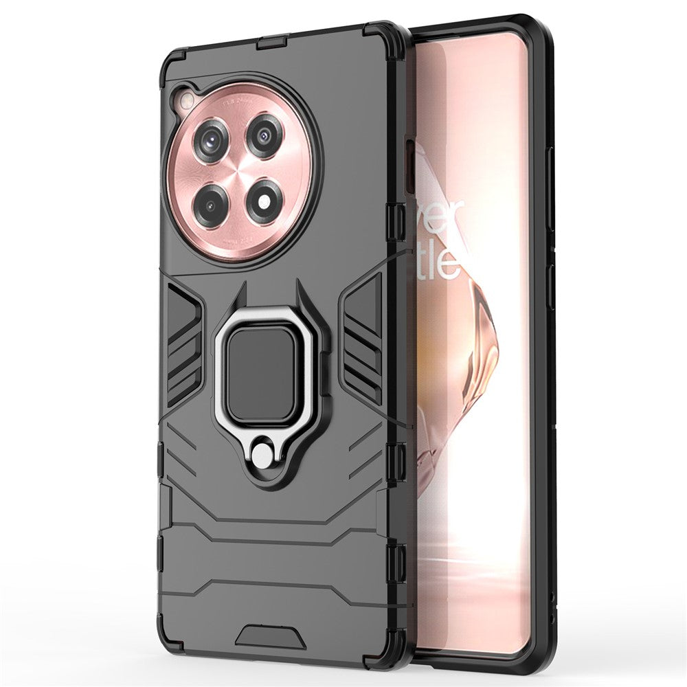 For OnePlus Ace 3 5G / 12R 5G Ring Kickstand Case PC +TPU Phone Cover