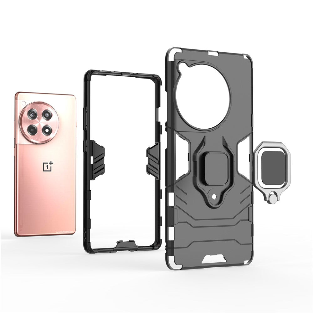 For OnePlus Ace 3 5G / 12R 5G Ring Kickstand Case PC +TPU Phone Cover