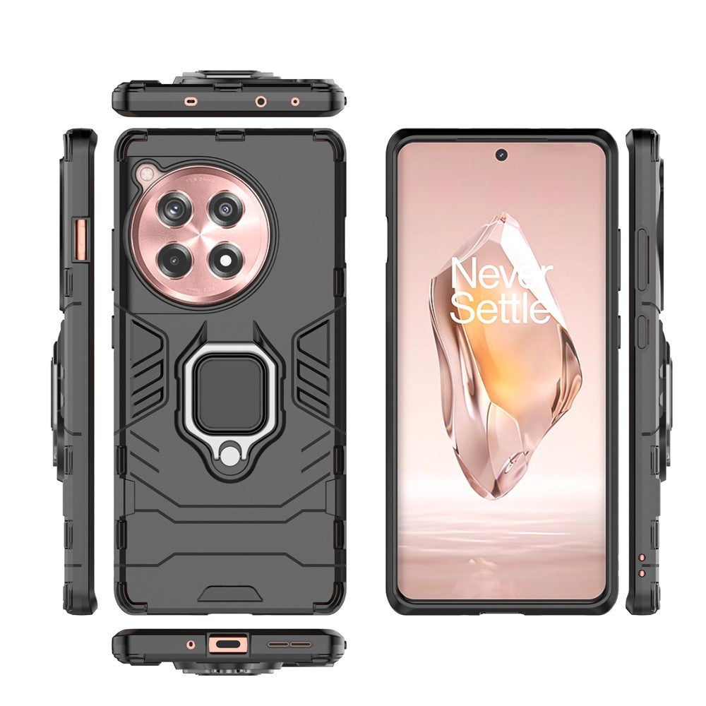 For OnePlus Ace 3 5G / 12R 5G Ring Kickstand Case PC +TPU Phone Cover