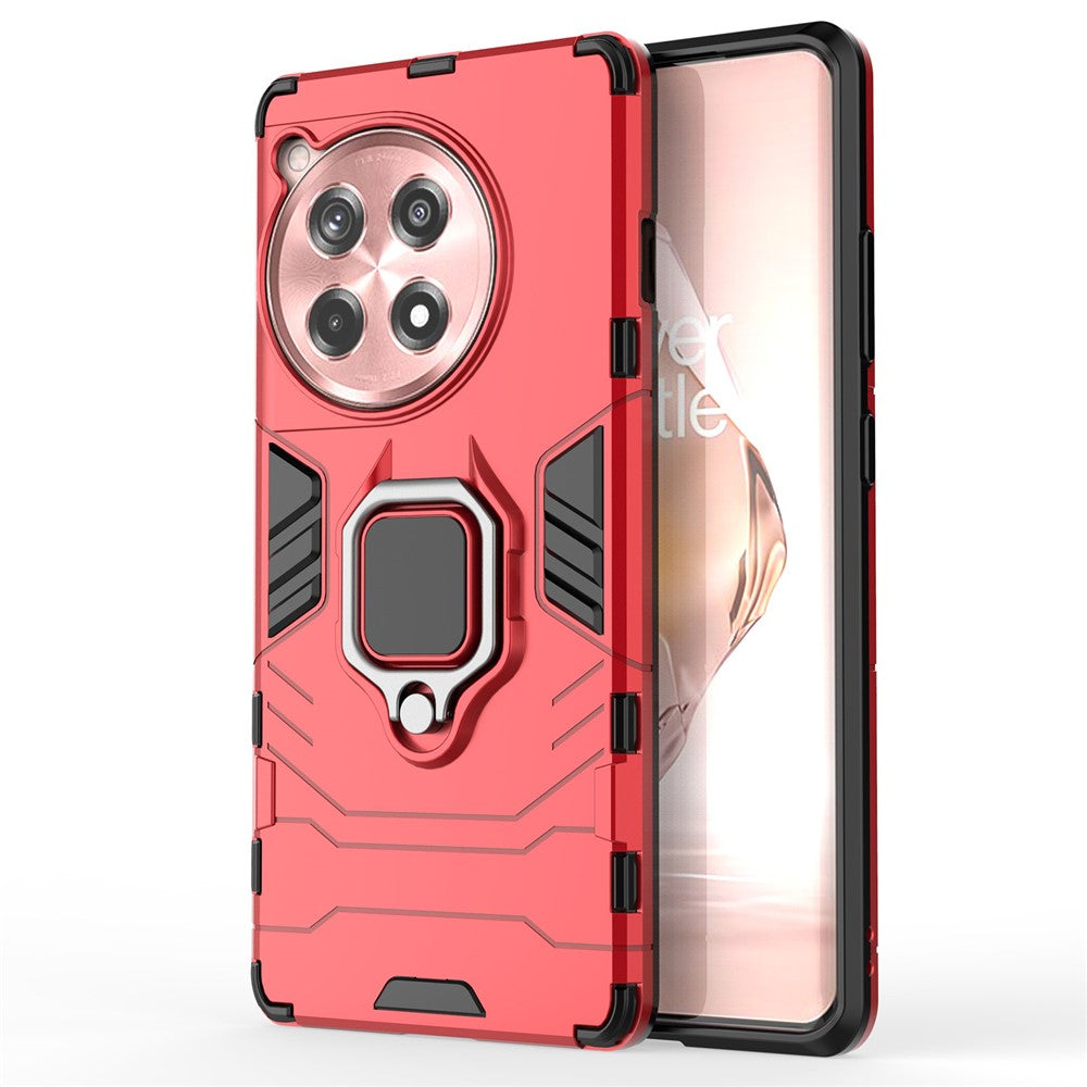 For OnePlus Ace 3 5G / 12R 5G Ring Kickstand Case PC +TPU Phone Cover