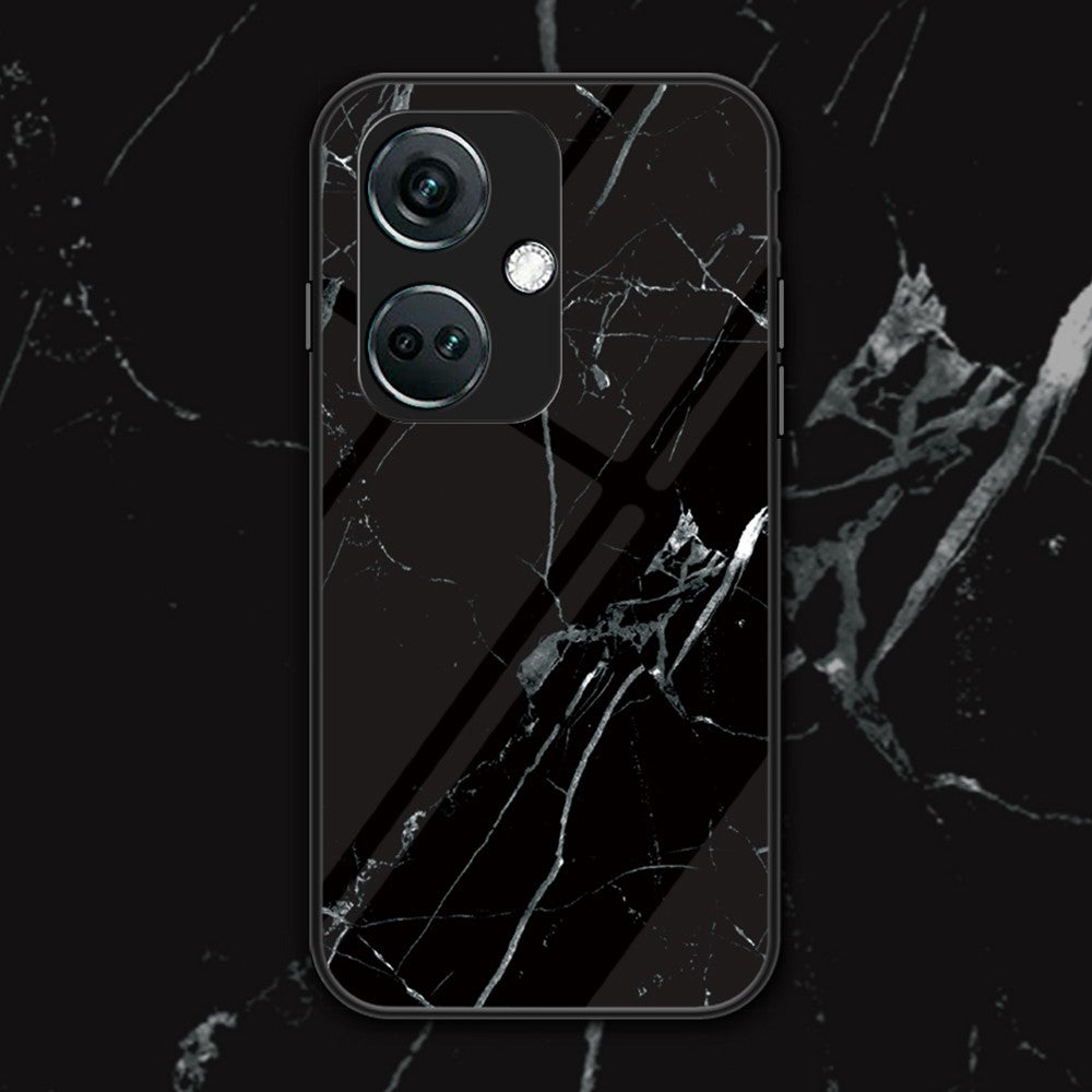 For OnePlus Nord CE3 5G Marble Pattern Case Tempered Glass Phone Cover