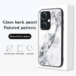 For OnePlus Nord CE3 5G Marble Pattern Case Tempered Glass Phone Cover