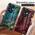 For OnePlus Nord CE3 5G Marble Pattern Case Tempered Glass Phone Cover